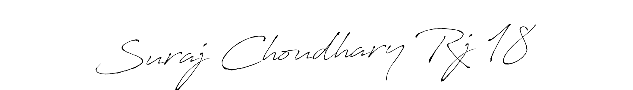 Make a beautiful signature design for name Suraj Choudhary Rj 18. With this signature (Antro_Vectra) style, you can create a handwritten signature for free. Suraj Choudhary Rj 18 signature style 6 images and pictures png