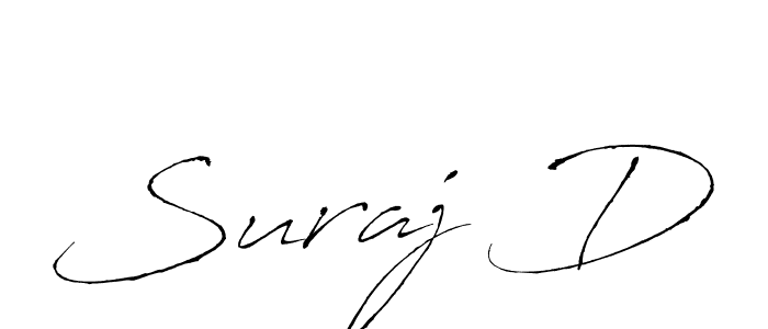 How to make Suraj D signature? Antro_Vectra is a professional autograph style. Create handwritten signature for Suraj D name. Suraj D signature style 6 images and pictures png