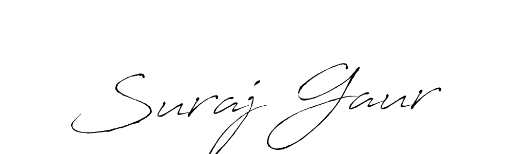 How to make Suraj Gaur name signature. Use Antro_Vectra style for creating short signs online. This is the latest handwritten sign. Suraj Gaur signature style 6 images and pictures png