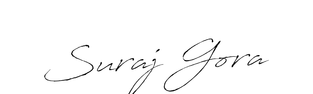 Design your own signature with our free online signature maker. With this signature software, you can create a handwritten (Antro_Vectra) signature for name Suraj Gora. Suraj Gora signature style 6 images and pictures png