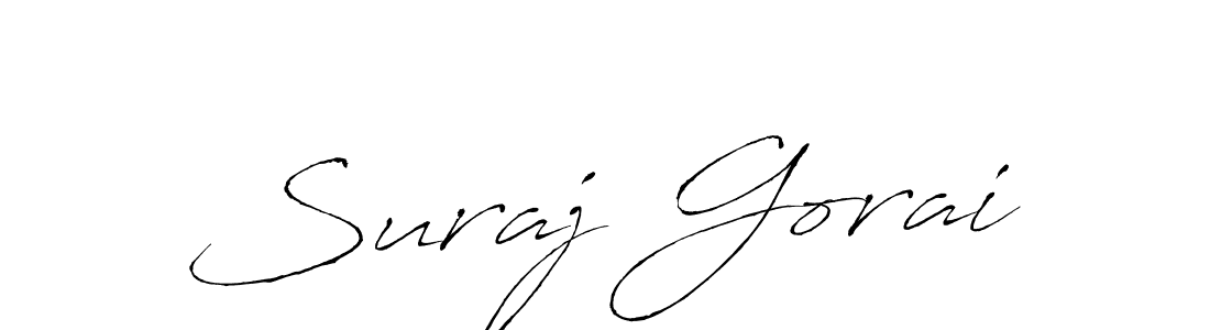 Make a beautiful signature design for name Suraj Gorai. With this signature (Antro_Vectra) style, you can create a handwritten signature for free. Suraj Gorai signature style 6 images and pictures png