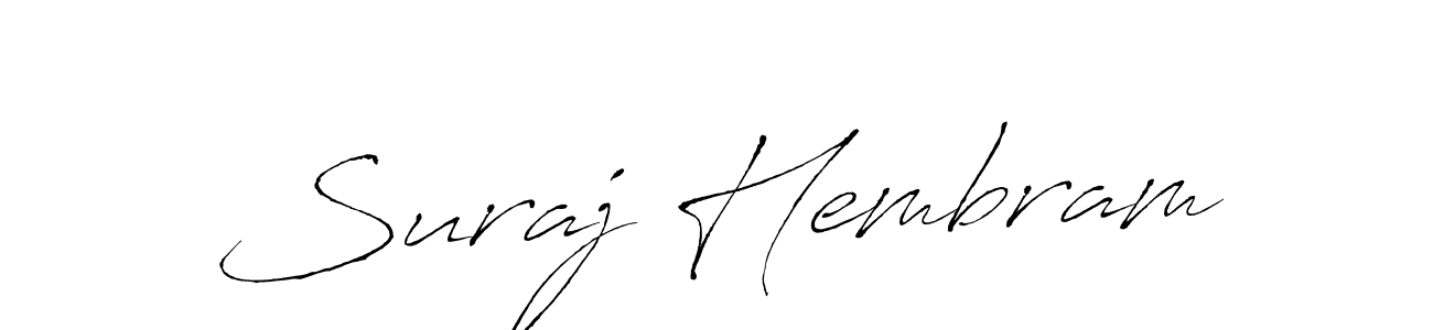 Design your own signature with our free online signature maker. With this signature software, you can create a handwritten (Antro_Vectra) signature for name Suraj Hembram. Suraj Hembram signature style 6 images and pictures png