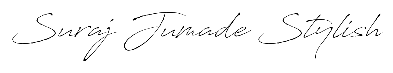 A modern signature idea for name Suraj Jumade Stylish using Antro_Vectra font. Clean strokes and elegant curves make it stand out instantly. Suraj Jumade Stylish signature style 6 images and pictures png