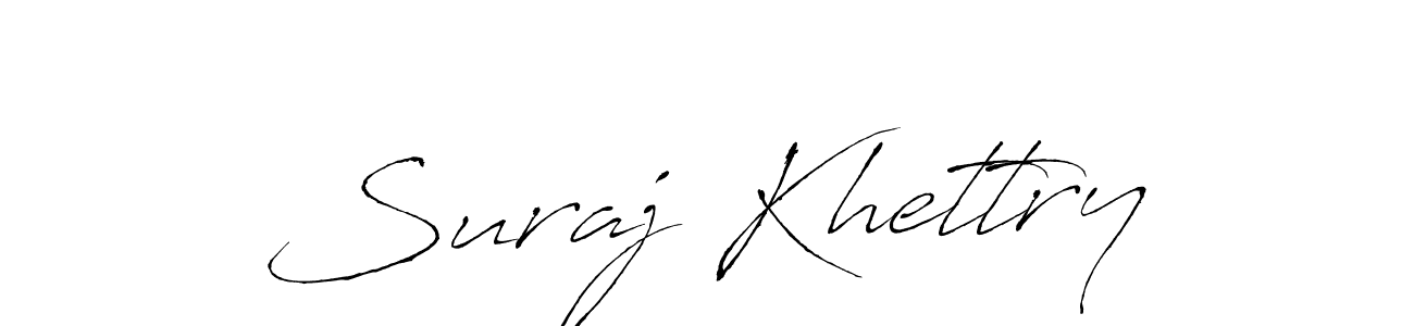 Suraj Khettry stylish signature style. Best Handwritten Sign (Antro_Vectra) for my name. Handwritten Signature Collection Ideas for my name Suraj Khettry. Suraj Khettry signature style 6 images and pictures png
