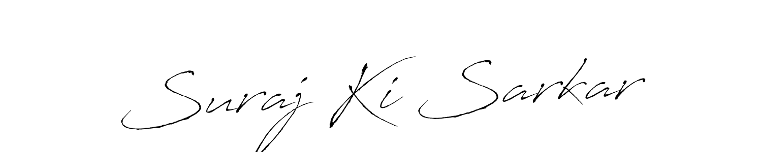 Make a beautiful signature design for name Suraj Ki Sarkar. With this signature (Antro_Vectra) style, you can create a handwritten signature for free. Suraj Ki Sarkar signature style 6 images and pictures png