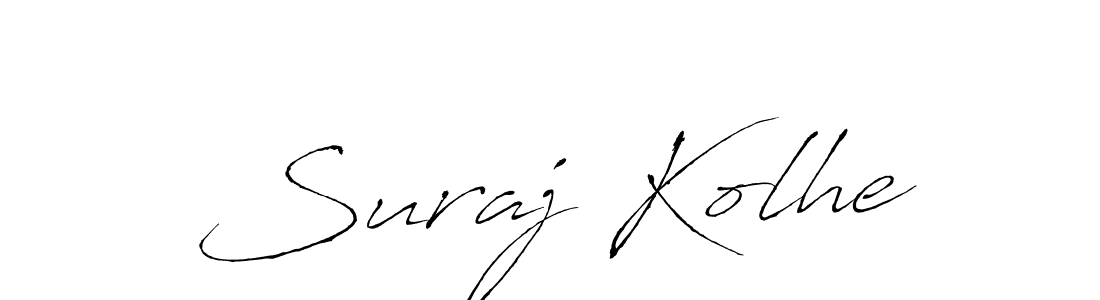 Antro_Vectra is a professional signature style that is perfect for those who want to add a touch of class to their signature. It is also a great choice for those who want to make their signature more unique. Get Suraj Kolhe name to fancy signature for free. Suraj Kolhe signature style 6 images and pictures png