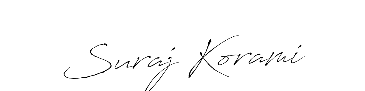 How to make Suraj Korami signature? Antro_Vectra is a professional autograph style. Create handwritten signature for Suraj Korami name. Suraj Korami signature style 6 images and pictures png