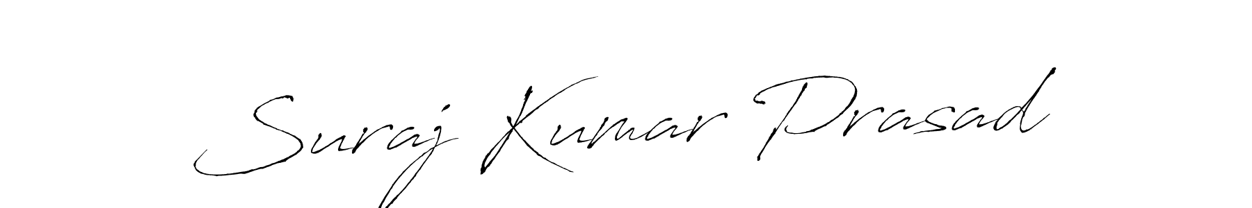 The best way (Antro_Vectra) to make a short signature is to pick only two or three words in your name. The name Suraj Kumar Prasad include a total of six letters. For converting this name. Suraj Kumar Prasad signature style 6 images and pictures png