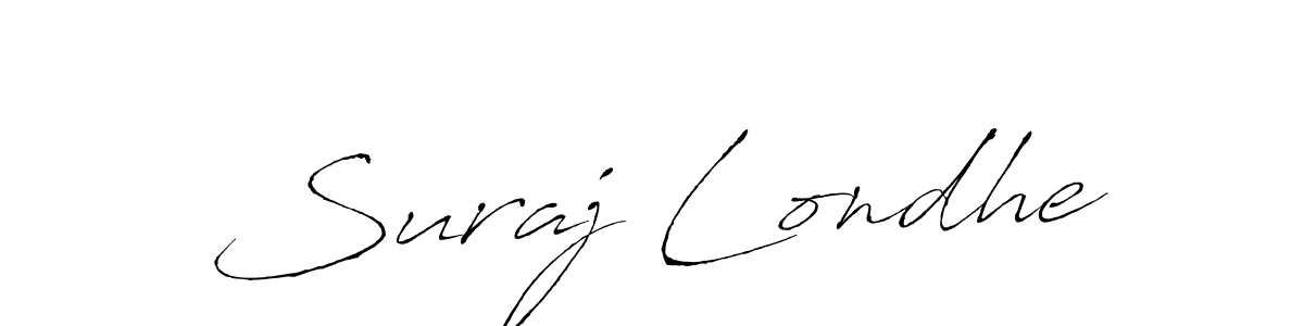 How to make Suraj Londhe signature? Antro_Vectra is a professional autograph style. Create handwritten signature for Suraj Londhe name. Suraj Londhe signature style 6 images and pictures png