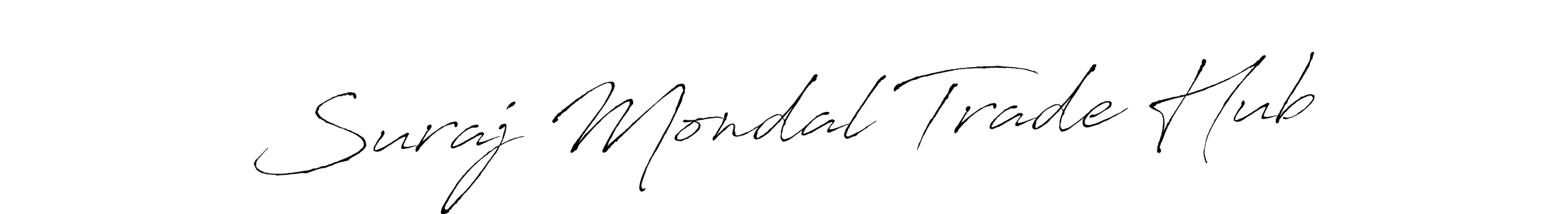 Make a beautiful signature design for name Suraj Mondal Trade Hub. With this signature (Antro_Vectra) style, you can create a handwritten signature for free. Suraj Mondal Trade Hub signature style 6 images and pictures png