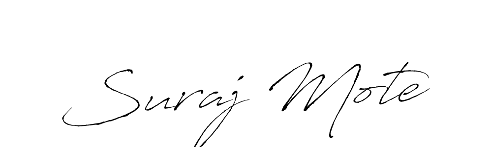 Design your own signature with our free online signature maker. With this signature software, you can create a handwritten (Antro_Vectra) signature for name Suraj Mote. Suraj Mote signature style 6 images and pictures png