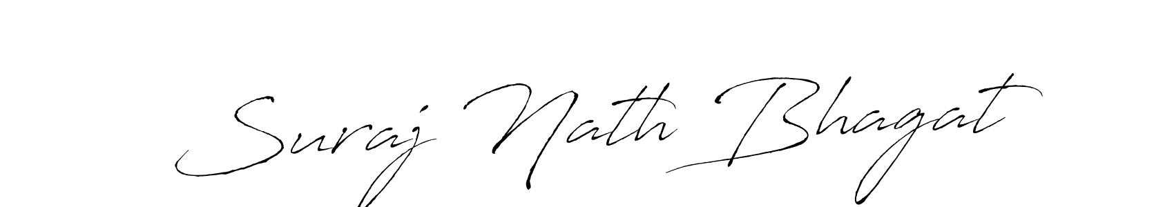 Make a beautiful signature design for name Suraj Nath Bhagat. With this signature (Antro_Vectra) style, you can create a handwritten signature for free. Suraj Nath Bhagat signature style 6 images and pictures png