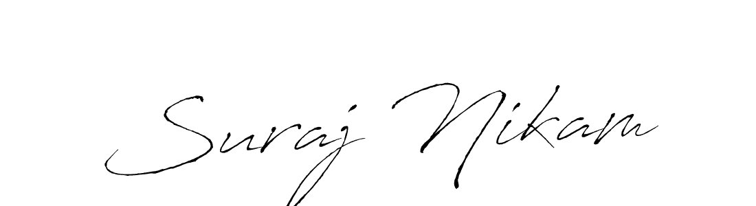 Create a beautiful signature design for name Suraj Nikam. With this signature (Antro_Vectra) fonts, you can make a handwritten signature for free. Suraj Nikam signature style 6 images and pictures png