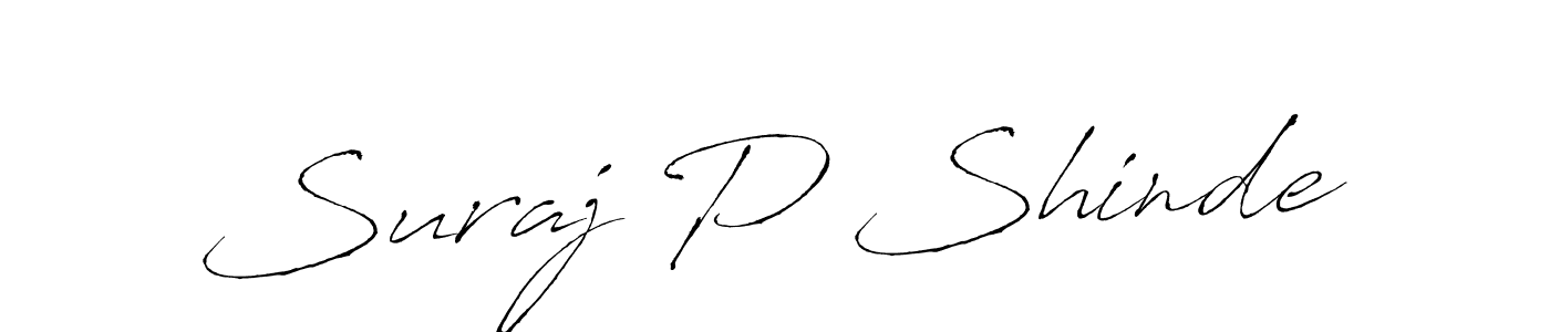 Design your own signature with our free online signature maker. With this signature software, you can create a handwritten (Antro_Vectra) signature for name Suraj P Shinde. Suraj P Shinde signature style 6 images and pictures png