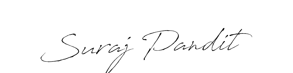 Suraj Pandit stylish signature style. Best Handwritten Sign (Antro_Vectra) for my name. Handwritten Signature Collection Ideas for my name Suraj Pandit. Suraj Pandit signature style 6 images and pictures png