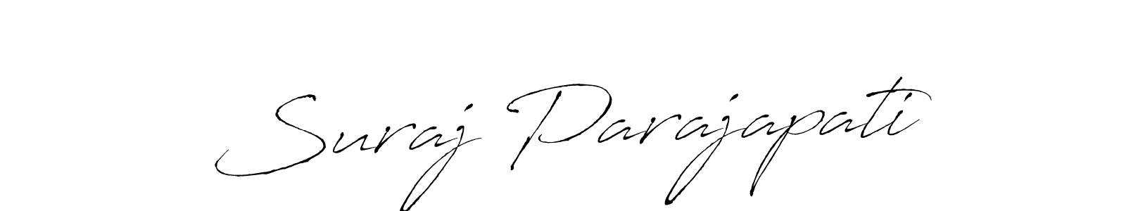 Design your own signature with our free online signature maker. With this signature software, you can create a handwritten (Antro_Vectra) signature for name Suraj Parajapati. Suraj Parajapati signature style 6 images and pictures png