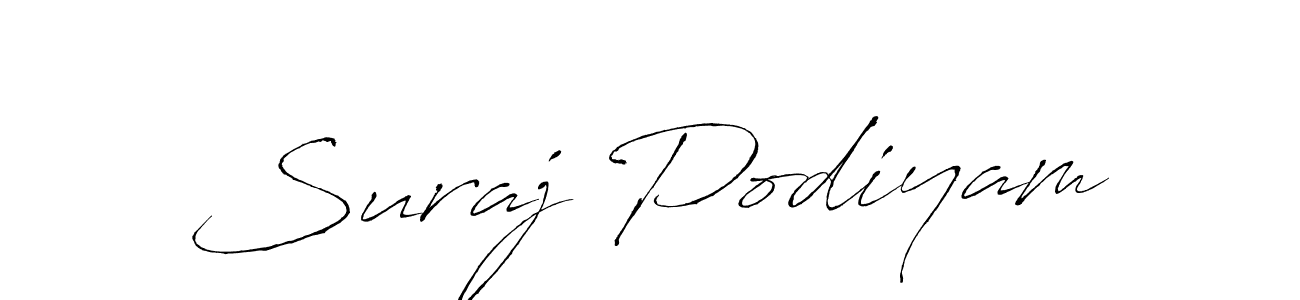 It looks lik you need a new signature style for name Suraj Podiyam. Design unique handwritten (Antro_Vectra) signature with our free signature maker in just a few clicks. Suraj Podiyam signature style 6 images and pictures png