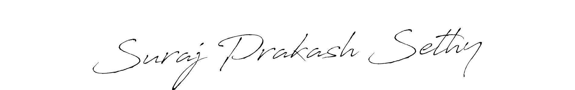How to make Suraj Prakash Sethy signature? Antro_Vectra is a professional autograph style. Create handwritten signature for Suraj Prakash Sethy name. Suraj Prakash Sethy signature style 6 images and pictures png