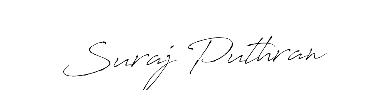 Make a beautiful signature design for name Suraj Puthran. With this signature (Antro_Vectra) style, you can create a handwritten signature for free. Suraj Puthran signature style 6 images and pictures png