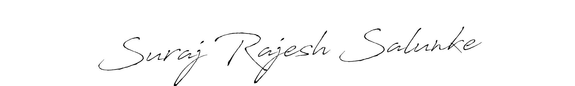 Make a short Suraj Rajesh Salunke signature style. Manage your documents anywhere anytime using Antro_Vectra. Create and add eSignatures, submit forms, share and send files easily. Suraj Rajesh Salunke signature style 6 images and pictures png