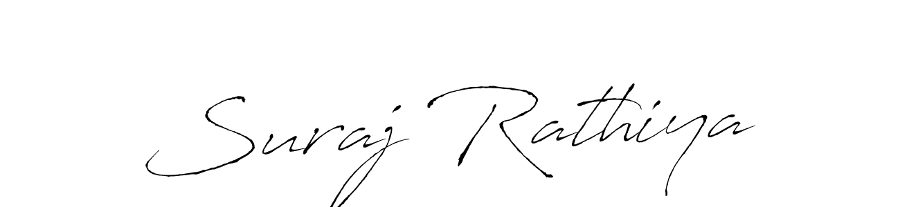 Design your own signature with our free online signature maker. With this signature software, you can create a handwritten (Antro_Vectra) signature for name Suraj Rathiya. Suraj Rathiya signature style 6 images and pictures png