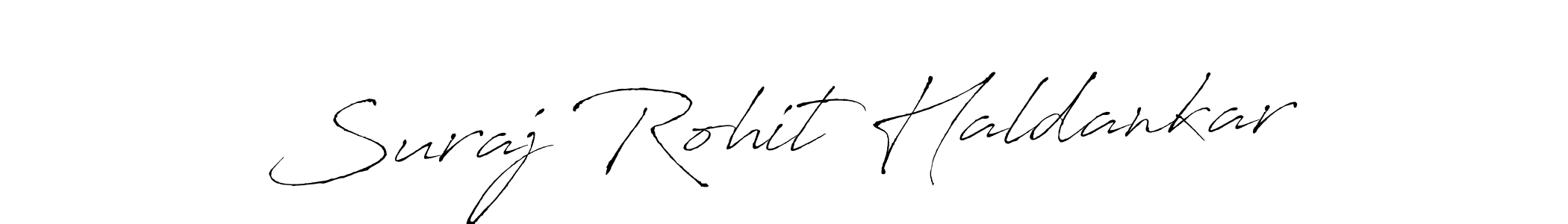 Create a beautiful signature design for name Suraj Rohit Haldankar. With this signature (Antro_Vectra) fonts, you can make a handwritten signature for free. Suraj Rohit Haldankar signature style 6 images and pictures png