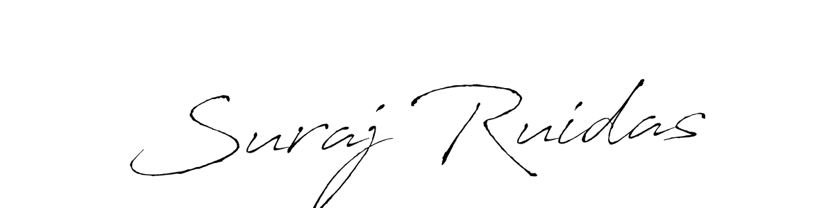 The best way (Antro_Vectra) to make a short signature is to pick only two or three words in your name. The name Suraj Ruidas include a total of six letters. For converting this name. Suraj Ruidas signature style 6 images and pictures png