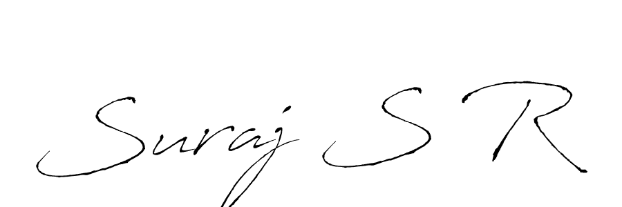 Make a beautiful signature design for name Suraj S R. With this signature (Antro_Vectra) style, you can create a handwritten signature for free. Suraj S R signature style 6 images and pictures png