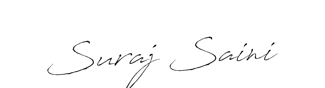 Make a beautiful signature design for name Suraj Saini. With this signature (Antro_Vectra) style, you can create a handwritten signature for free. Suraj Saini signature style 6 images and pictures png