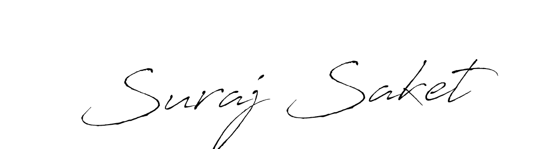 Design your own signature with our free online signature maker. With this signature software, you can create a handwritten (Antro_Vectra) signature for name Suraj Saket. Suraj Saket signature style 6 images and pictures png
