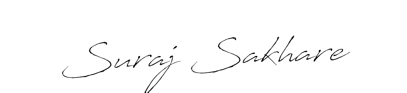 How to make Suraj Sakhare name signature. Use Antro_Vectra style for creating short signs online. This is the latest handwritten sign. Suraj Sakhare signature style 6 images and pictures png