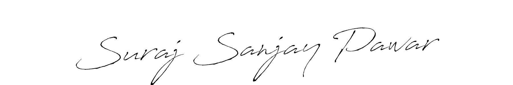 Make a beautiful signature design for name Suraj Sanjay Pawar. With this signature (Antro_Vectra) style, you can create a handwritten signature for free. Suraj Sanjay Pawar signature style 6 images and pictures png