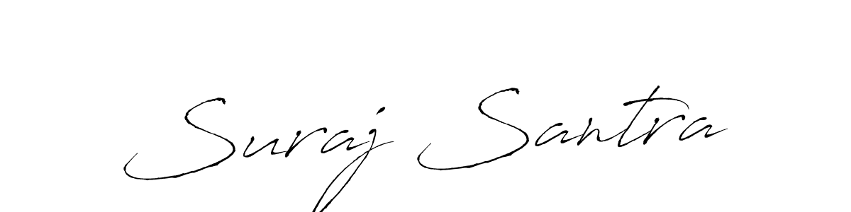 How to make Suraj Santra signature? Antro_Vectra is a professional autograph style. Create handwritten signature for Suraj Santra name. Suraj Santra signature style 6 images and pictures png