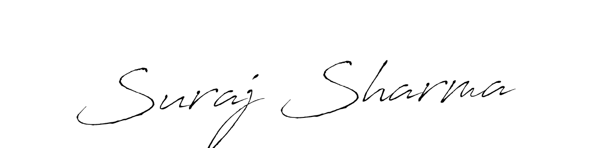 Design your own signature with our free online signature maker. With this signature software, you can create a handwritten (Antro_Vectra) signature for name Suraj Sharma. Suraj Sharma signature style 6 images and pictures png