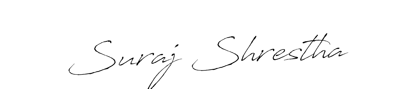 How to make Suraj Shrestha name signature. Use Antro_Vectra style for creating short signs online. This is the latest handwritten sign. Suraj Shrestha signature style 6 images and pictures png