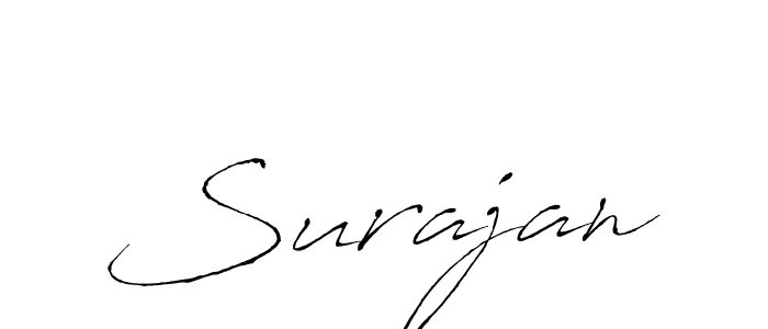 Create a beautiful signature design for name Surajan. With this signature (Antro_Vectra) fonts, you can make a handwritten signature for free. Surajan signature style 6 images and pictures png