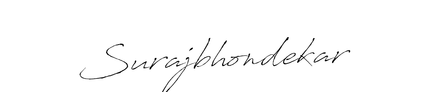 Design your own signature with our free online signature maker. With this signature software, you can create a handwritten (Antro_Vectra) signature for name Surajbhondekar. Surajbhondekar signature style 6 images and pictures png