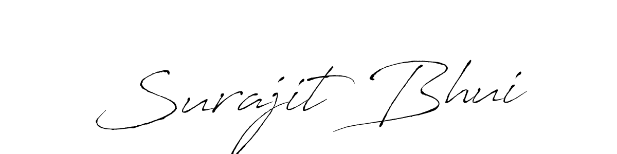 Make a beautiful signature design for name Surajit Bhui. With this signature (Antro_Vectra) style, you can create a handwritten signature for free. Surajit Bhui signature style 6 images and pictures png