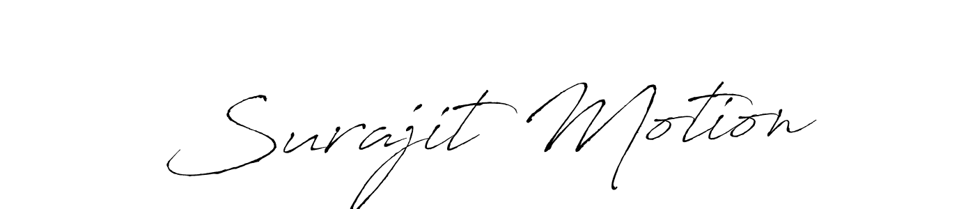 Antro_Vectra is a professional signature style that is perfect for those who want to add a touch of class to their signature. It is also a great choice for those who want to make their signature more unique. Get Surajit Motion name to fancy signature for free. Surajit Motion signature style 6 images and pictures png