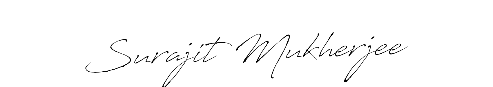 How to make Surajit Mukherjee name signature. Use Antro_Vectra style for creating short signs online. This is the latest handwritten sign. Surajit Mukherjee signature style 6 images and pictures png