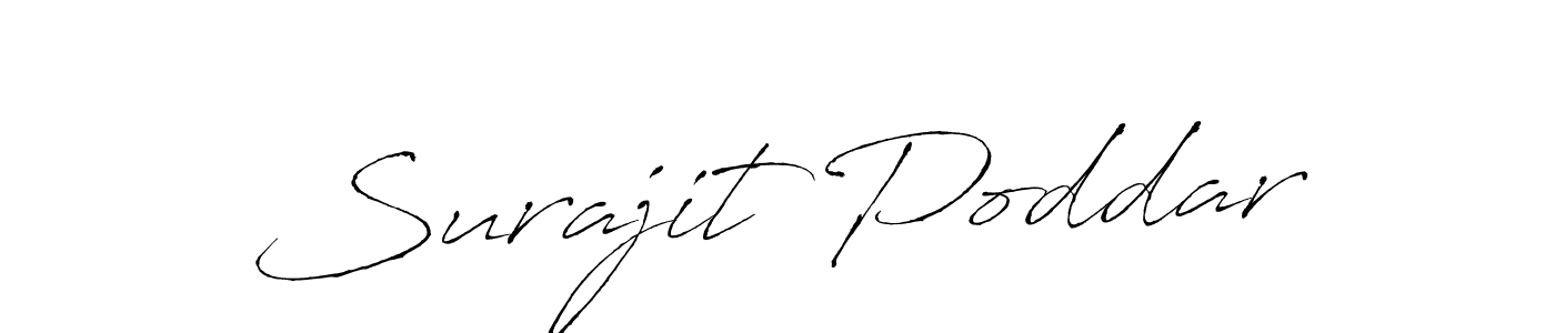 Make a beautiful signature design for name Surajit Poddar. With this signature (Antro_Vectra) style, you can create a handwritten signature for free. Surajit Poddar signature style 6 images and pictures png