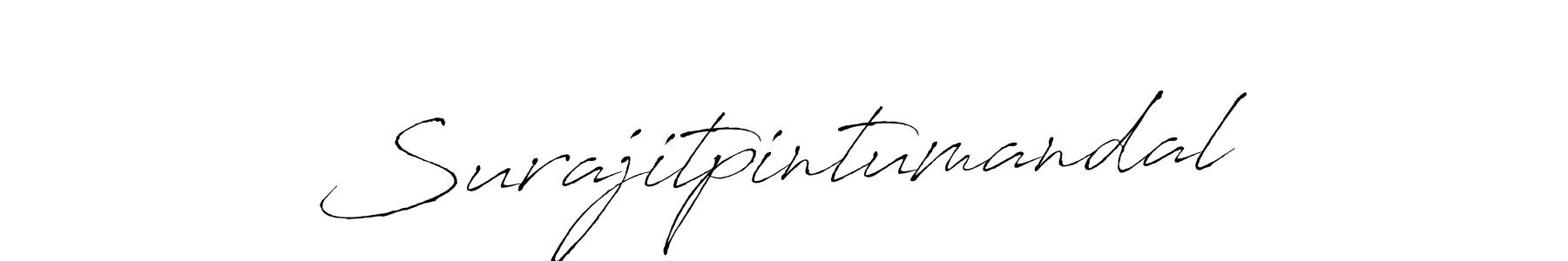 How to make Surajitpintumandal signature? Antro_Vectra is a professional autograph style. Create handwritten signature for Surajitpintumandal name. Surajitpintumandal signature style 6 images and pictures png