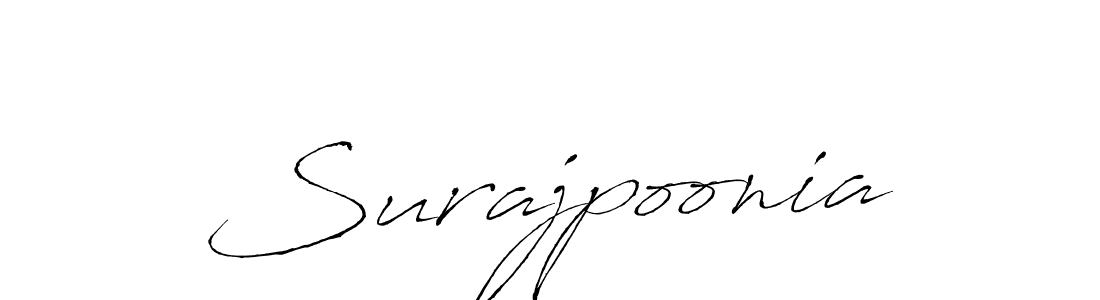 Use a signature maker to create a handwritten signature online. With this signature software, you can design (Antro_Vectra) your own signature for name Surajpoonia. Surajpoonia signature style 6 images and pictures png