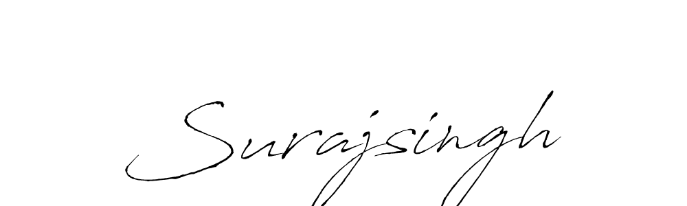 Create a beautiful signature design for name Surajsingh. With this signature (Antro_Vectra) fonts, you can make a handwritten signature for free. Surajsingh signature style 6 images and pictures png