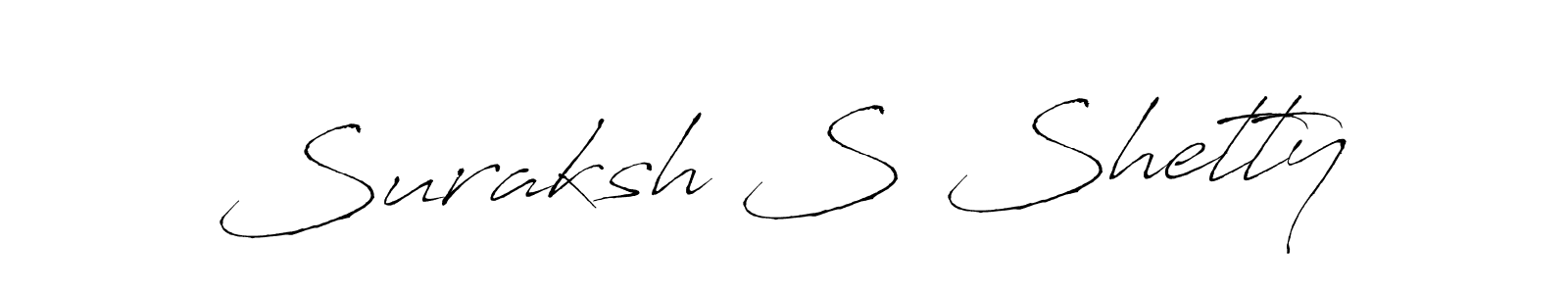 Similarly Antro_Vectra is the best handwritten signature design. Signature creator online .You can use it as an online autograph creator for name Suraksh S Shetty. Suraksh S Shetty signature style 6 images and pictures png