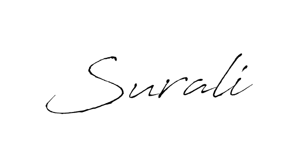 Use a signature maker to create a handwritten signature online. With this signature software, you can design (Antro_Vectra) your own signature for name Surali. Surali signature style 6 images and pictures png