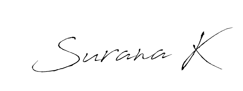 How to make Surana K signature? Antro_Vectra is a professional autograph style. Create handwritten signature for Surana K name. Surana K signature style 6 images and pictures png