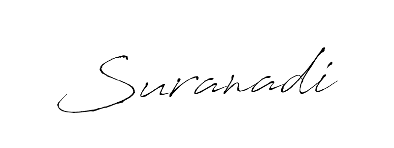 Make a beautiful signature design for name Suranadi. With this signature (Antro_Vectra) style, you can create a handwritten signature for free. Suranadi signature style 6 images and pictures png