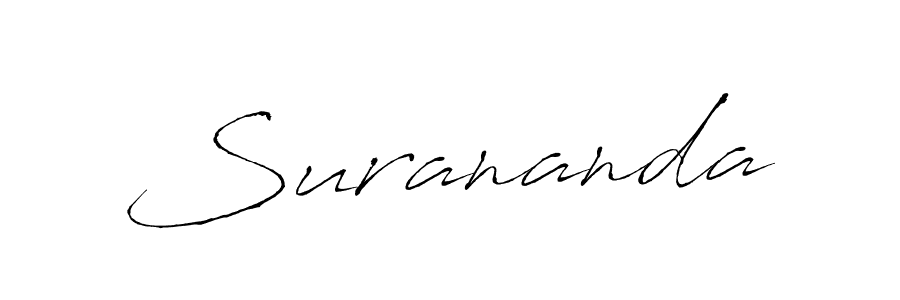 Make a beautiful signature design for name Surananda. With this signature (Antro_Vectra) style, you can create a handwritten signature for free. Surananda signature style 6 images and pictures png