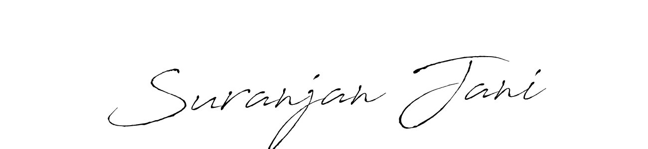 Make a beautiful signature design for name Suranjan Jani. With this signature (Antro_Vectra) style, you can create a handwritten signature for free. Suranjan Jani signature style 6 images and pictures png
